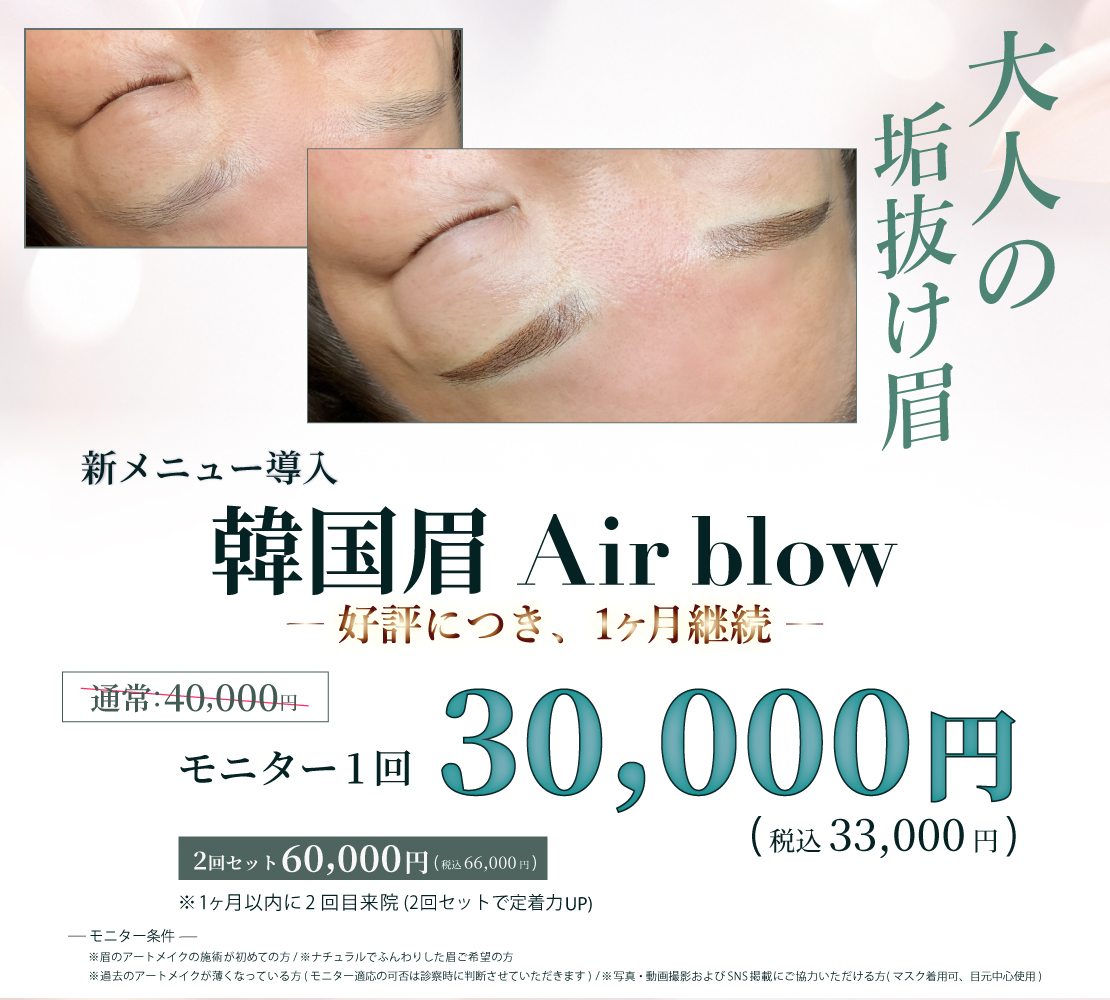 アートメイクモニター募集