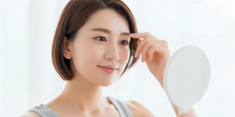 二重の女性イメージ