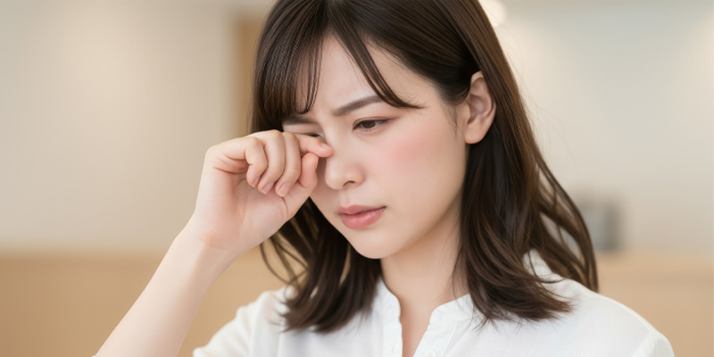 二重埋没法のラインが薄くなる主な原因のイメージ
