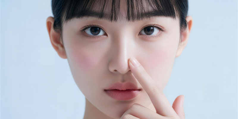 鼻中隔延長で鼻先の位置や向きを調整するイメージ