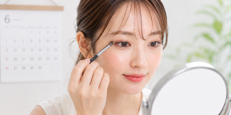 メイクをする女性イメージ