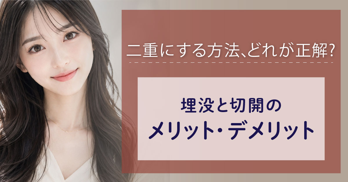埋没法と切開法による二重整形の違いを解説