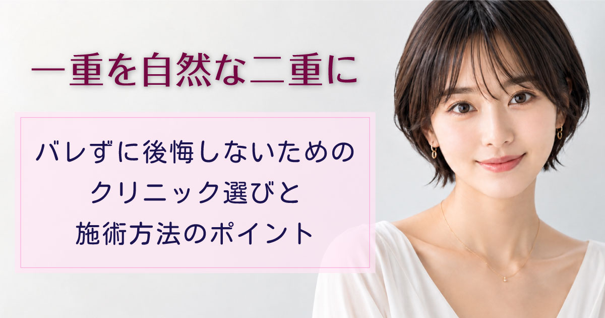 一重を自然な二重にするための施術方法とクリニック選び