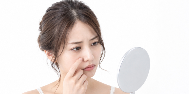 毛穴が気になる女性