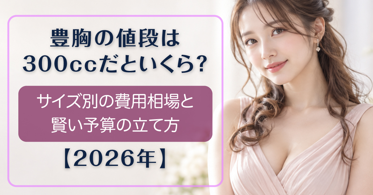 豊胸300ccの値段とサイズ別の費用相場を解説するコラム