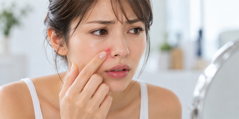 指や毛抜きで角栓を無理に取ることによる肌への刺激