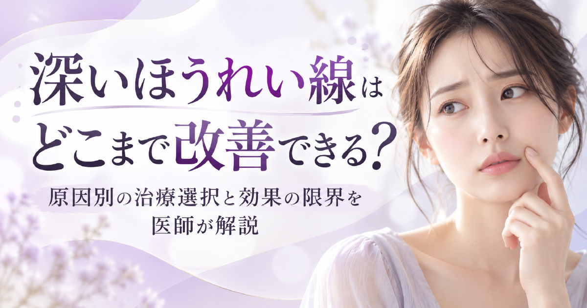 深いほうれい線の原因と美容医療による改善方法を医師が解説