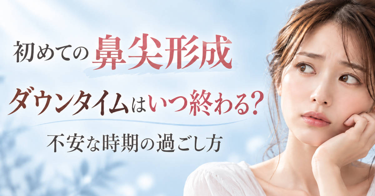 鼻尖形成のダウンタイムと術後の過ごし方