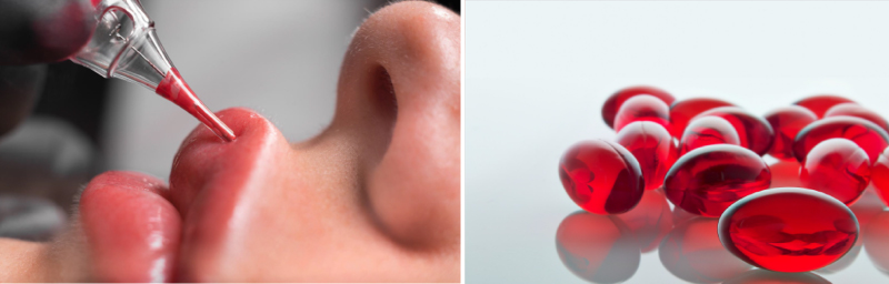 ビタミンB12によるリップカラーの回復のイメージ