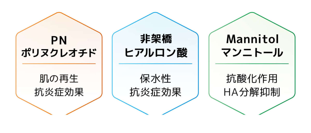 プルリアルデンシファイに含まれる3つの美肌成分